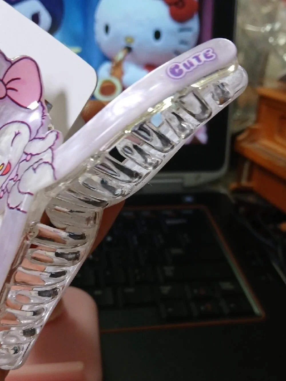 Big Sanrio-Inspired Pink Character Hair Clip for Kids